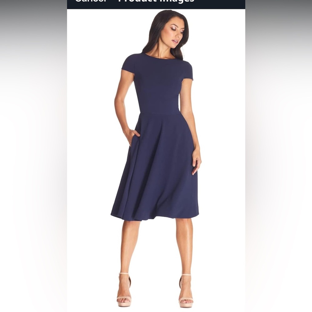 Dress the Population Classic Midnight Blue Midi High Dress